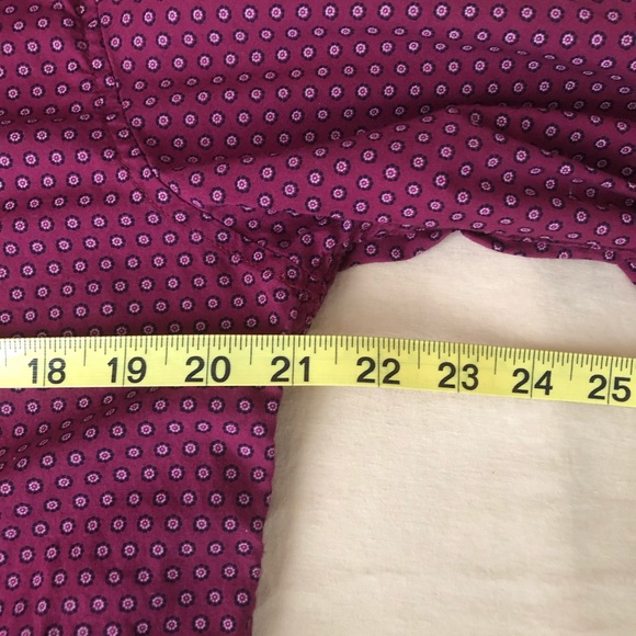 Vigo Mens Dress Shirt M Flip Cuff Contrast Burgundy Navy Blue - Picture 4 of 7